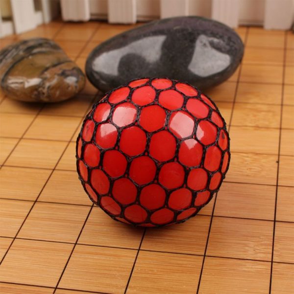 Anti Stress Face Reliever Grape Ball Extrusion Mood Squeeze Relief Healthy Funny Tricky Vent Toy (Red) - Image 2