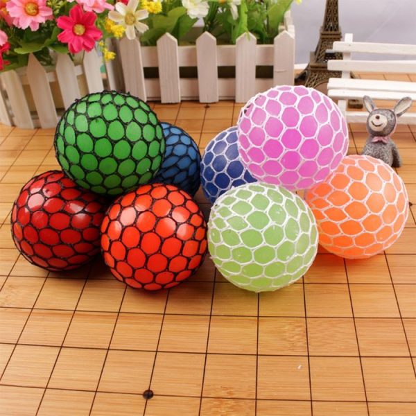Anti Stress Face Reliever Grape Ball Extrusion Mood Squeeze Relief Healthy Funny Tricky Vent Toy (Red) - Image 4