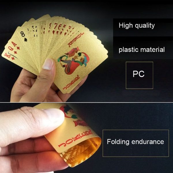 Creative Frosted Mosaic Gold Dollar Back Texture Plastic From Vegas to Macau Playing Cards Texas Poker Novelty Collection Gift - Image 3