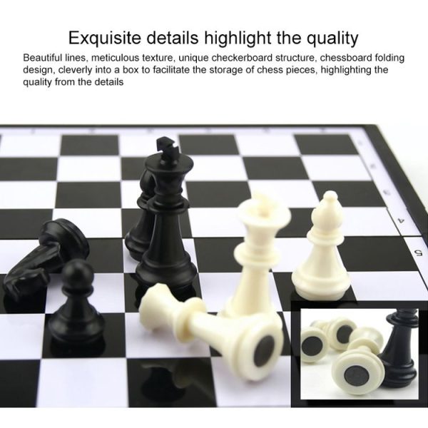Portable International Chess Game Set in Foldable Plastic Box - Image 4