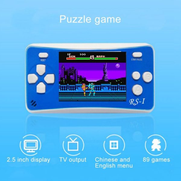 RS-1 Retro Portable Handheld Game Console, 2.5 inch 8 Bits True Color LCD, Built-in 152 Kinds Games (Black) - Image 8