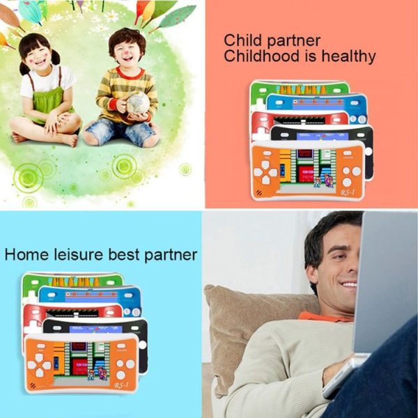 RS-1 Retro Portable Handheld Game Console, 2.5 inch 8 Bits True Color LCD, Built-in 152 Kinds Games (Black) - Image 9