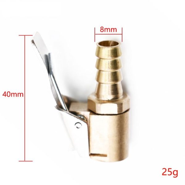 8mm Car Tyre Wheel Tire Air Chuck Inflator Pump Valve Clip Clamp Connector - Image 2