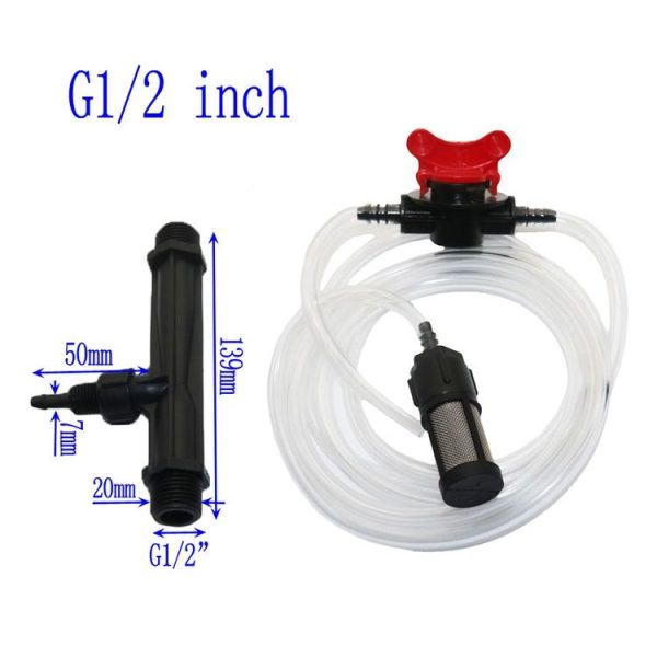 Venturi Fertilizer Applicator G1 / 2 Fertilizer and Filter Straw Kit with Four-point Connector - Image 2