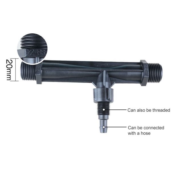 Venturi Fertilizer Applicator G1 / 2 Fertilizer and Filter Straw Kit with Four-point Connector - Image 5
