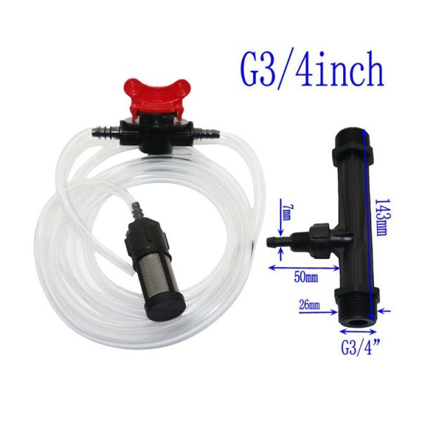 Venturi Fertilizer Applicator G3 / 4 Fertilizer and Filter Straw Kit with Six-point Connector - Image 2
