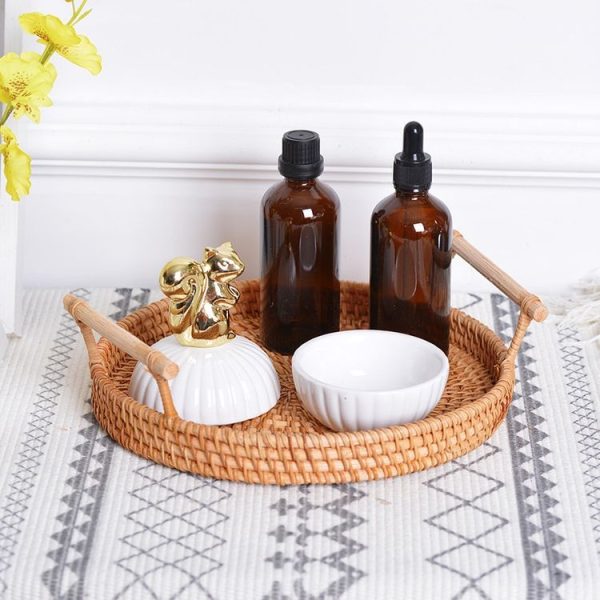 GP23 Braided Sweet Vegetable Fruit Snack Storage Tray Basket, Size: S - Image 4