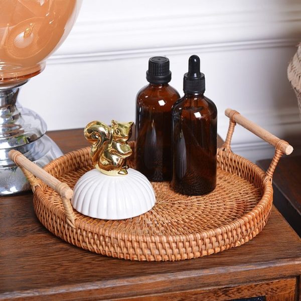 GP23 Braided Sweet Vegetable Fruit Snack Storage Tray Basket, Size: S - Image 5