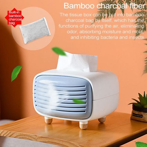 Creative Radio Shape Tissue Box Simple Household Plastic Desktop Storage Box, Size: 19x13.5x14cm (Pink) - Image 5