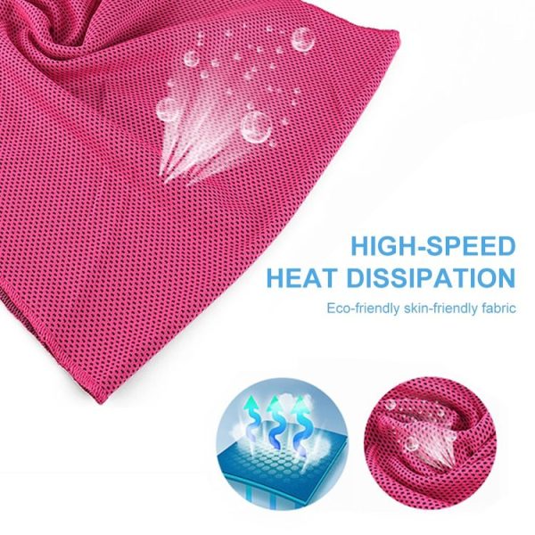 WK WT-TW01 Quick-drying Cold Sports Towel (Pink) - Image 6
