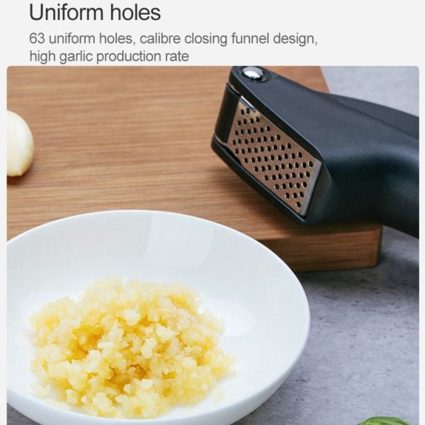 Original Xiaomi Youpin Huohou Garlic Presser Manual Garlic Mincer Chopping Garlic Tools (Black) - Image 4