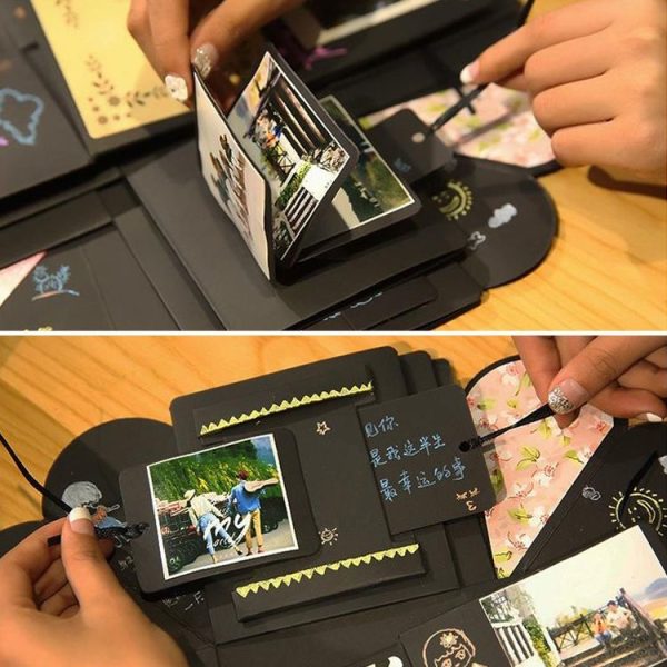 Creative DIY Handmade Photo Album Commemorative Book Surprise Explosion Gift Box, Finished + PVC Version - Image 8