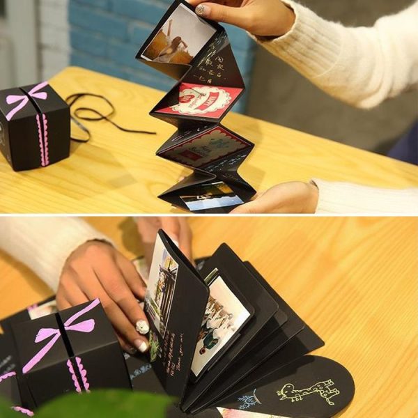 Creative DIY Handmade Photo Album Commemorative Book Surprise Explosion Gift Box, Finished + PVC Version - Image 9