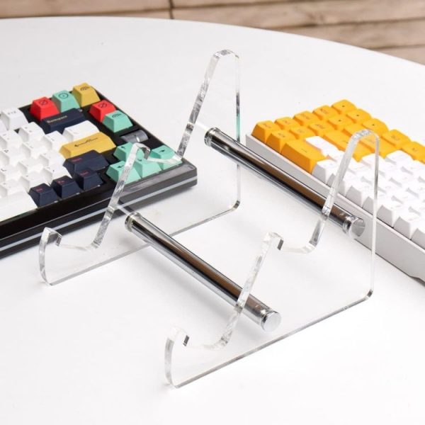 YX003-2 Double Layer Transparent Acrylic Detachable Keyboard Stand - Image 3