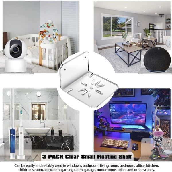 YX006 3 / Pack Acrylic Wall Hanger Holder - Image 7