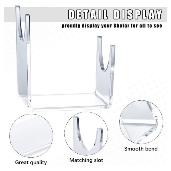 YX010 2 / Pack Transparent Acrylic Horn Display Stand - Image 3