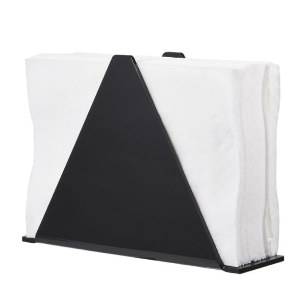 YX014-1 Acrylic Triangular Table Paper Towel Organizer (Black)