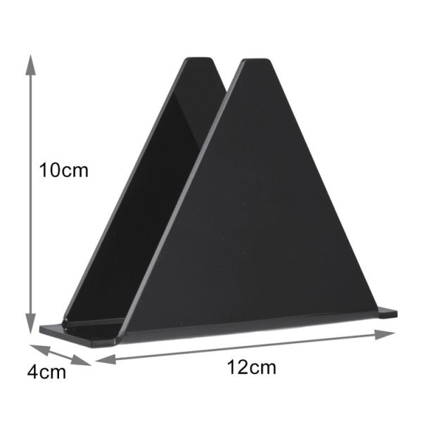 YX014-1 Acrylic Triangular Table Paper Towel Organizer (Black) - Image 2