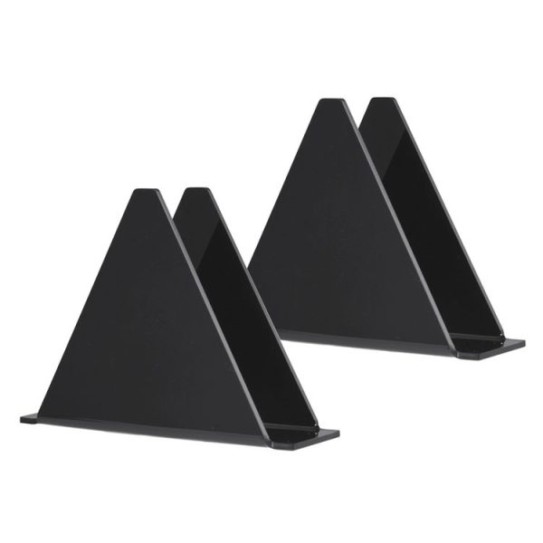 2pcs YX014-2 Acrylic Triangular Table Paper Towel Organizer (Black)