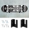 1 Pair YX028-1 Skateboard Wall-Mounted Display Holder (Black)