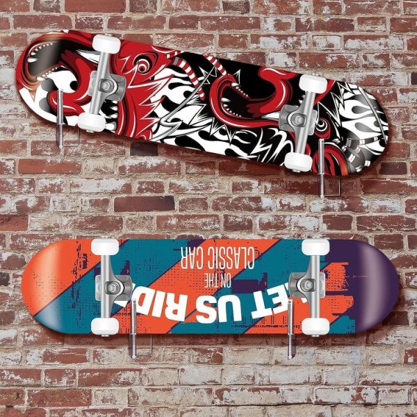 2 Pair YX028-2 Skateboard Wall-Mounted Display Holder (Transparent) - Image 4