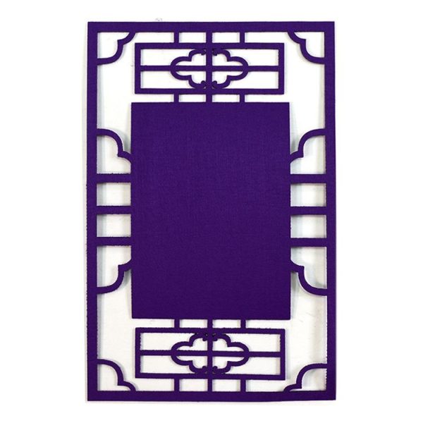 School Stereo Colorful Thick Non-woven Background Pad Decoration Materials, Size: 23.5x36cm (Purple) - Image 2
