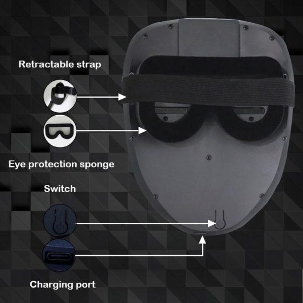 Halloween Festival Party Gesture Sensing LED Luminescence Mask - Image 6