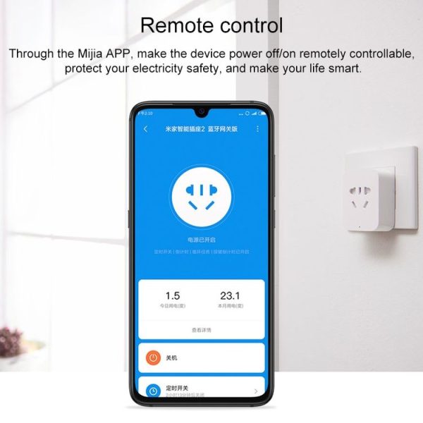 Original Xiaomi Mijia 2.4GHz WiFi Control Converter Smart Socket Bluetooth 4.2 Gateway Version, CN Plug - Image 5
