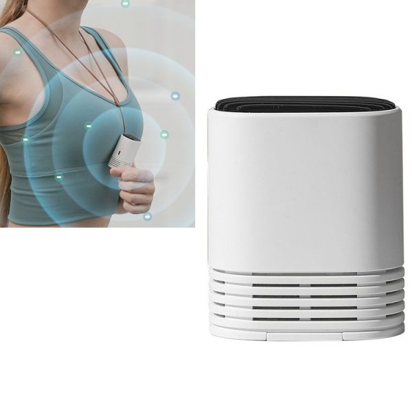 HE-K001 Hanging Neck Negative Ion Air Purifier Portable Household Formaldehyde Removal Portable Purifier (White)