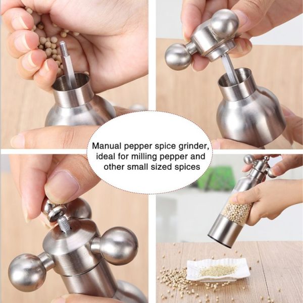 MICLAN Stainless Steel 304 Rudder Shape Grinder Pepper Grinding Machine, Size: S - Image 5