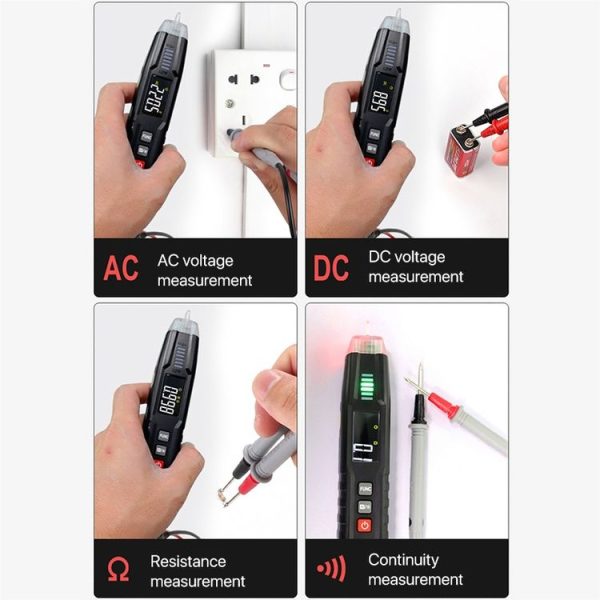 HABOTEST HT122 Multi-function Phase Sequence Digital Multimeter Smart Electricity Test Pen - Image 5