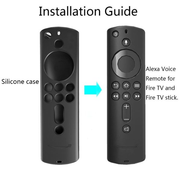 Non-slip Texture Washable Silicone Remote Control Cover for Amazon Fire TV Remote Controller (Purple) - Image 3
