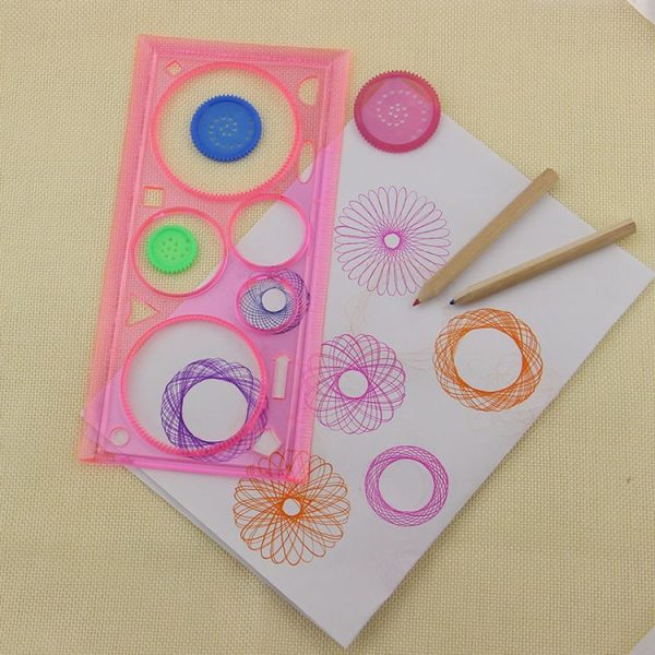 10pcs Creative Million Flower Ruler Geometric Learning Rules Drawing Tools Fixed Student Painting Set Creative, Random Color Delivery - Image 5