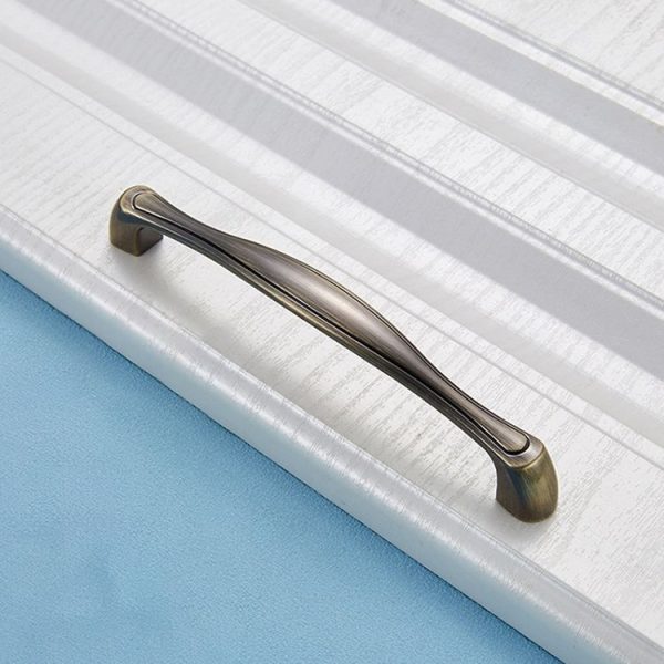 4092-128 Cyan Ancient Drawer Cabinet Door Silver Black Handle - Image 2