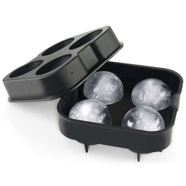 Ball Shape 4-Grid Silicone Ice Cube Mold - Image 4