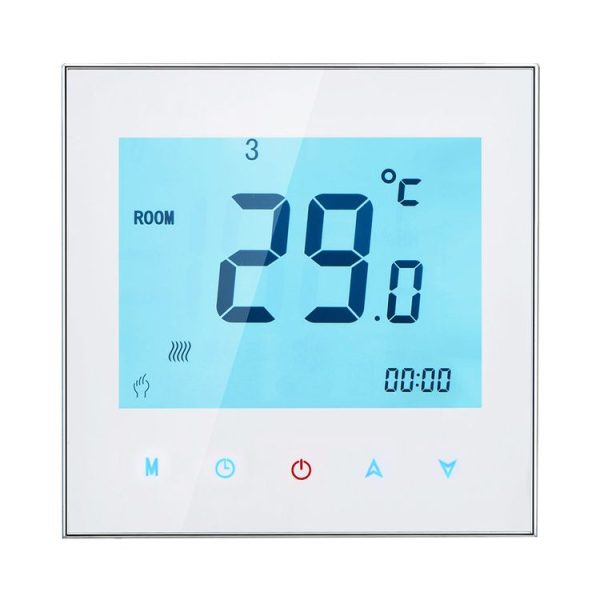 BHT-1000-GA-WIFI 3A Load Water Heating Type Touch LCD Digital WiFi Heating Room Thermostat, Display Clock / Temperature / Periods / Time / Week / Heat etc. (White) - Image 2