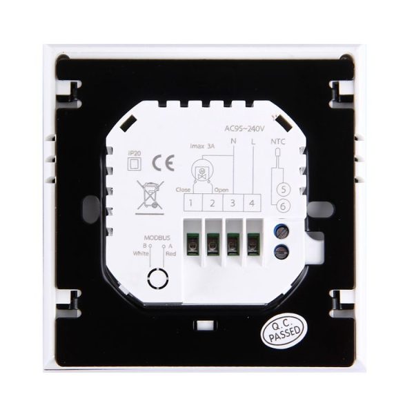 BHT-1000-GA-WIFI 3A Load Water Heating Type Touch LCD Digital WiFi Heating Room Thermostat, Display Clock / Temperature / Periods / Time / Week / Heat etc. (White) - Image 3