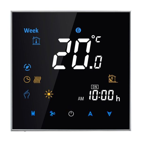 BHT-3001 16A Load Electronic Heating Type LCD Digital Heating Room Thermostat with Sensor, Display Clock / Temperature / Time / Week / Heat etc. (Black) - Image 2