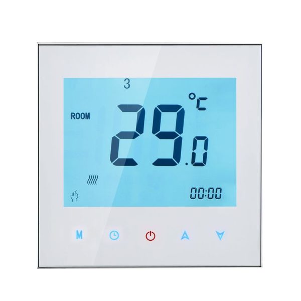 BHT-1000-GB-WIFI 16A Load Electronic Heating Type Touch LCD Digital WiFi Heating Room Thermostat with Sensor, Display Clock / Temperature / Periods / Time / Week / Heat etc. (White) - Image 2