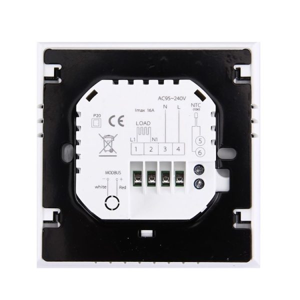 BHT-1000-GB-WIFI 16A Load Electronic Heating Type Touch LCD Digital WiFi Heating Room Thermostat with Sensor, Display Clock / Temperature / Periods / Time / Week / Heat etc. (White) - Image 3