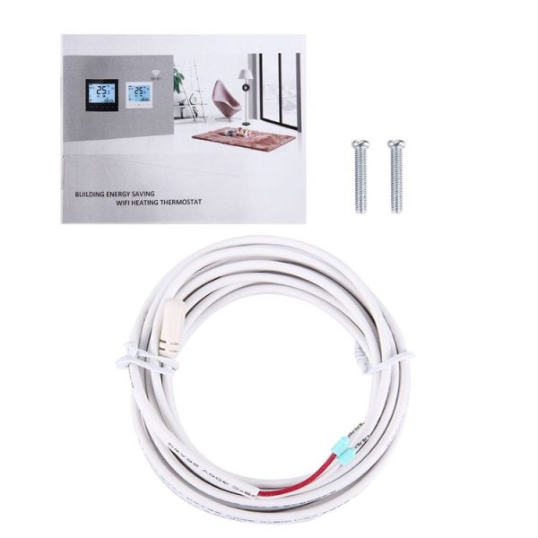 BHT-1000-GB-WIFI 16A Load Electronic Heating Type Touch LCD Digital WiFi Heating Room Thermostat with Sensor, Display Clock / Temperature / Periods / Time / Week / Heat etc. (White) - Image 6