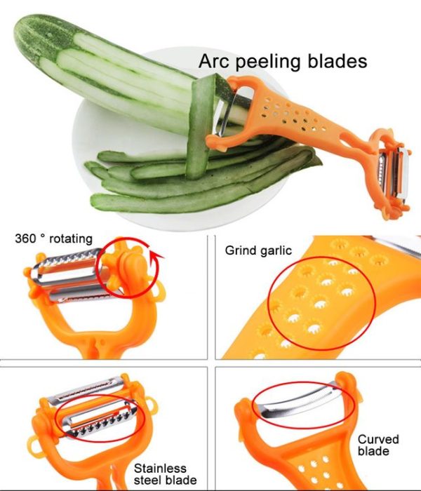 Portable Fruits and Vegetables Peeler Apple Cucumber Potato Skinner - Image 7