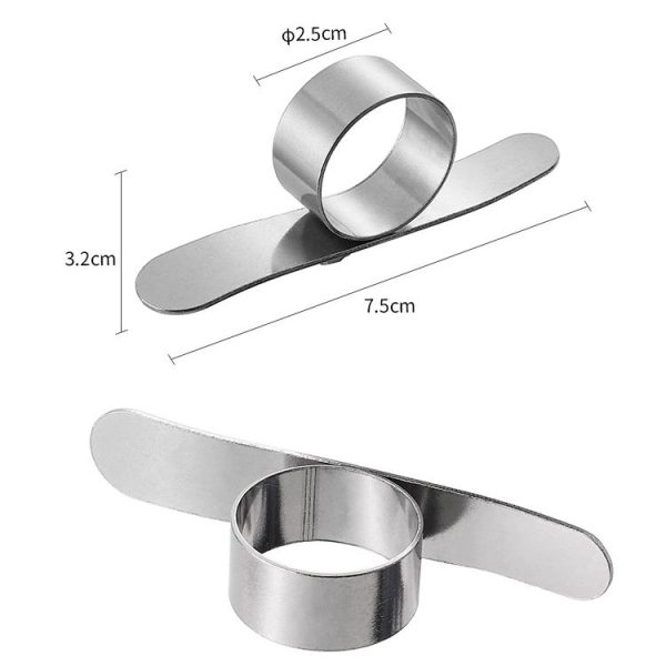 5 PCS Stainless Steel Finger Open Orange Peeler Parer Tool - Image 2