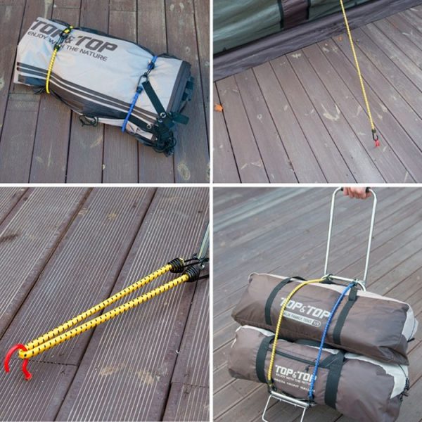 2 PCS Outdoor Tent Crude Elastic Rope Tied High Luggage Rope Clothesline Camping, Length: 60cm, Diameter: 8mm, Random Color Delivery - Image 5