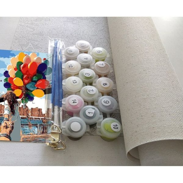DIY Creative Paint By Numbers Oil Painting Romantic Balloon Art Painting without Framework, Size: 40*50 cm - Image 2