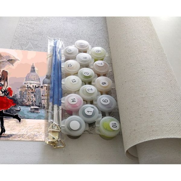 DIY Creative Paint By Numbers Oil Painting Kiss Lovers Art Painting without Framework, Size: 40*50 cm - Image 2
