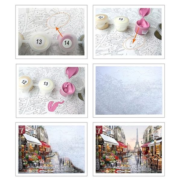 DIY Creative Paint By Numbers Oil Painting Kiss Lovers Art Painting without Framework, Size: 40*50 cm - Image 6