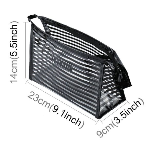 Stripe Style Portable Travel Cosmetic Organizer Bag, Size: 23*14*9cm, Random Color Delivery - Image 2