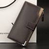 Baellerry Men Long Wallet New Style Young Fashion Hand Bag Wallet (Brown)