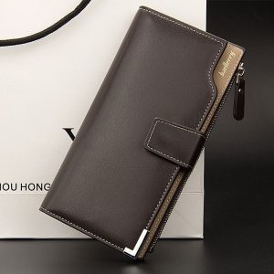 Baellerry Men Long Wallet New Style Young Fashion Hand Bag Wallet (Brown)